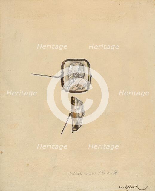 Cameo Brooch, 1935/1942. Creator: Grace Halpin.