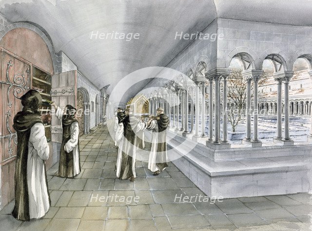 Rievaulx Abbey, 13th century, (c1990-2010). Artist: Peter Dunn.