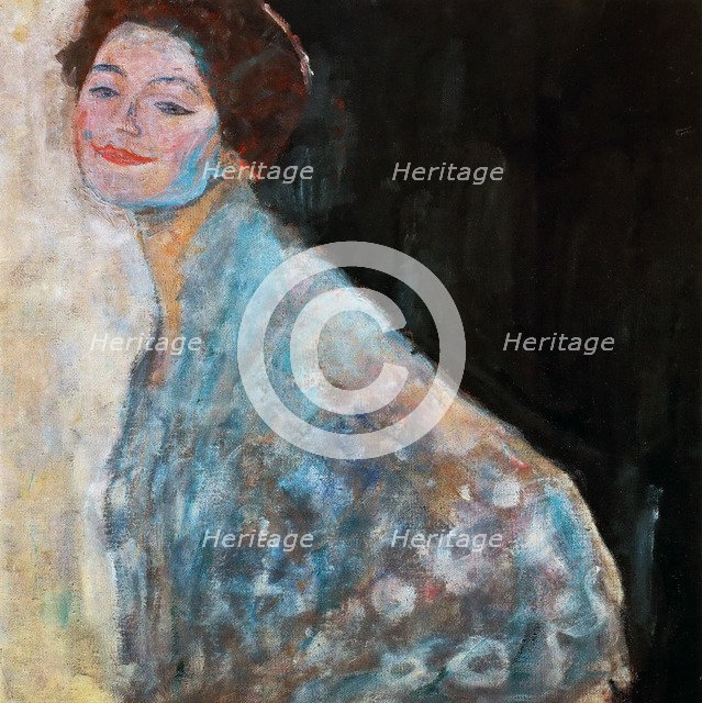 Portrait of a Lady in white (unfinished), 1917. Artist: Klimt, Gustav (1862-1918)