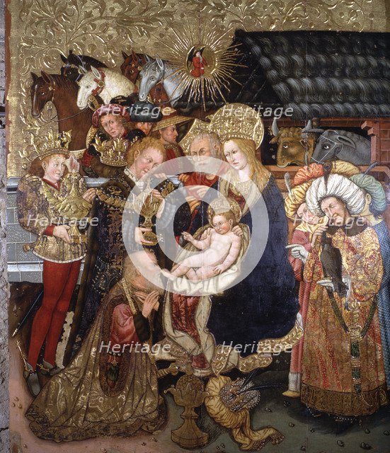 The Epiphany', painting on table from the church of the Blood of Alcover, painted by Jaume Ferrer…