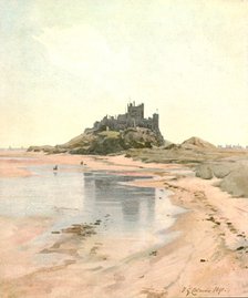 'Bamborough Castle', 1891, (c1900).  Creator: Unknown.