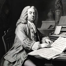AI IMAGE - Portrait of Handel, 18th century, (2023). Creator: Heritage Images.