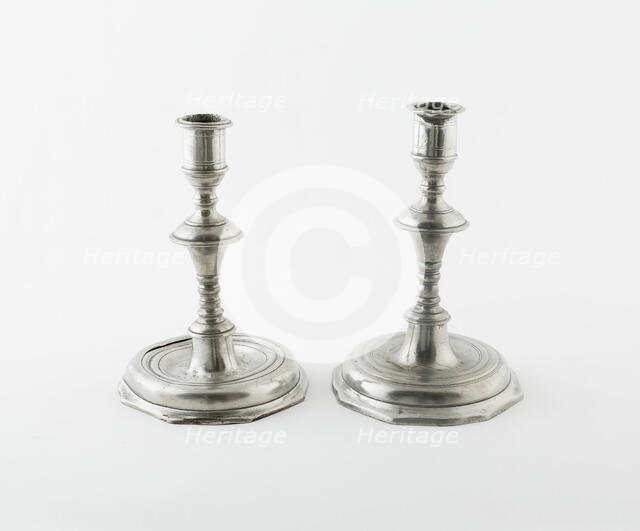 Pair of Candlesticks, France, c. 1740. Creator: Unknown.