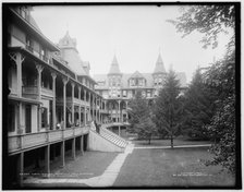 North veranda, Churchill Hall, Stamford, Catskill Mountains, N.Y., c1902. Creator: Unknown.