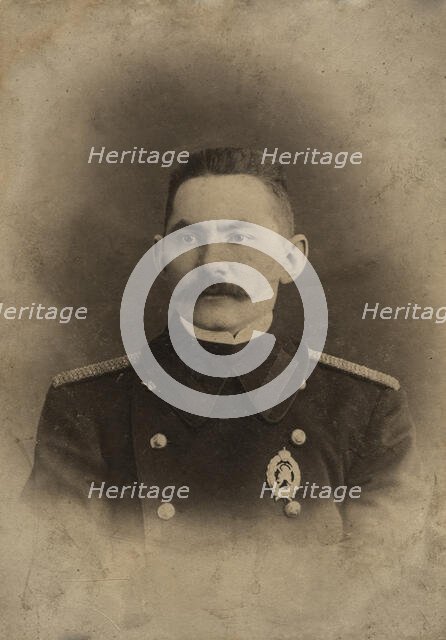 Brigade Commander Vladimir Nikolaevich Vodoleev in a Firefighter's Uniform, early 20th century. Creator: Unknown.