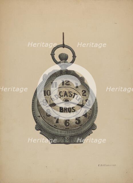 Jewelers Sign Watch, c. 1940. Creator: Paul Poffinbarger.