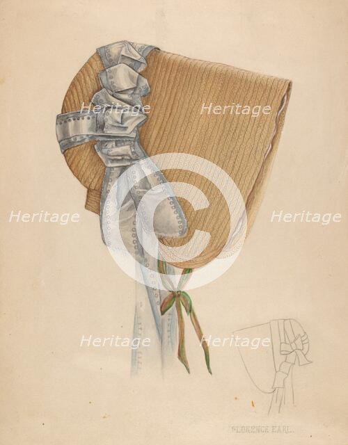 Bonnet, c. 1937. Creator: Florence Earl.