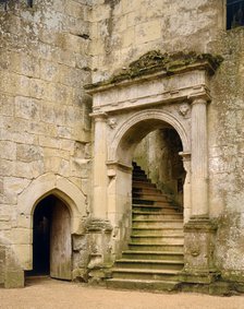 Grand stairway to the hall, Old Wardour Castle, near Tisbury, Wiltshire, c2000s(?). Artist: Unknown.