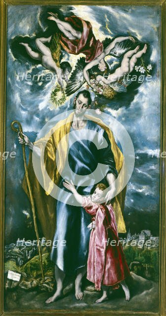 'San José con el Niño', 16th-17th century. Creator: El Greco (Domeniko Theotokopoulos, llamado) (1540-1614).