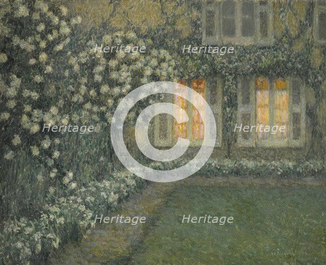 Le jardin blanc au crépuscule ( The white garden at dusk).