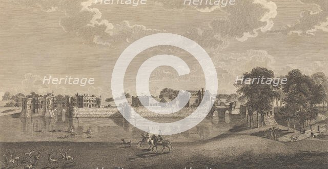 Leeds Castle, in the County of Kent, from Edward Hasted's, The History and..., 1777-90. Creator: Richard Bernard Godfrey.