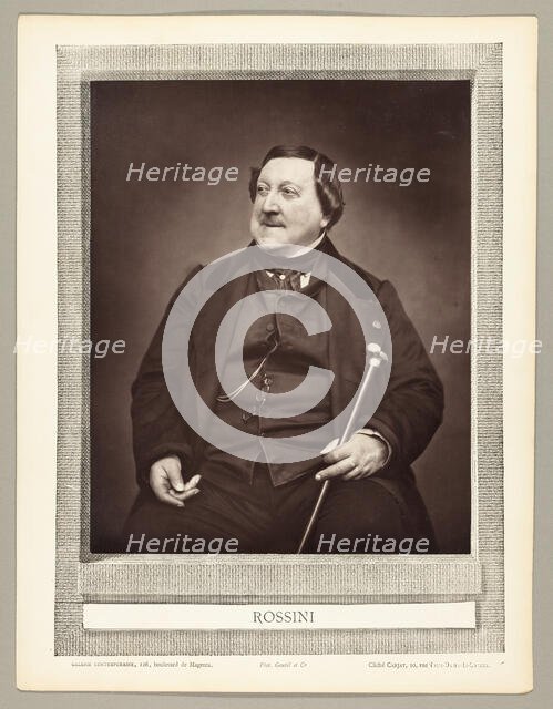 Gioachino Antonio Rossini (Italian composer, 1792-1868), 1862. Creator: Etienne Carjat.