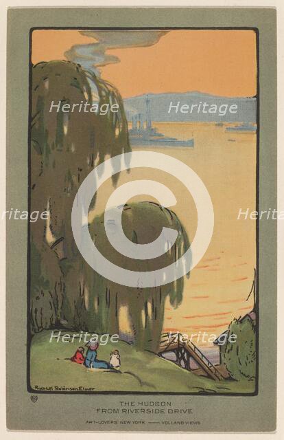 The Hudson from Riverside Drive, 1914. Creator: Rachael Robinson Elmer.