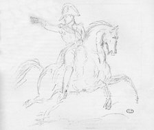 'Napoleon on Horseback', c18th century. Artist: Carle Vernet.