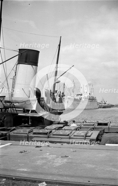Shipping in Tilbury Docks, Essex, c1945-c1965. Artist: SW Rawlings