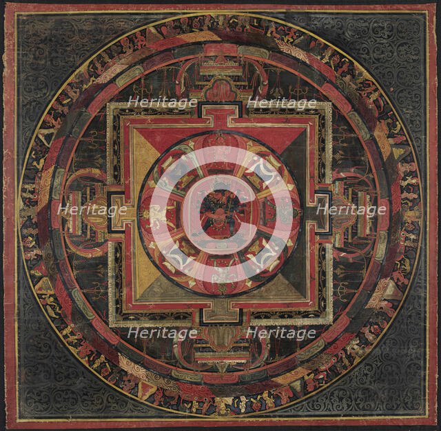 Mandala of Chakrasamvara, c1400. Creator: Unknown.