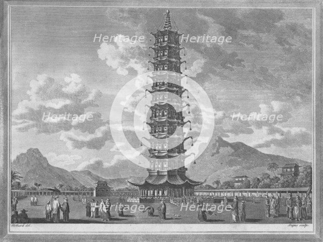 'The Porcelain Pagoda, At Nankin in China', 1793. Artist: William Angus.
