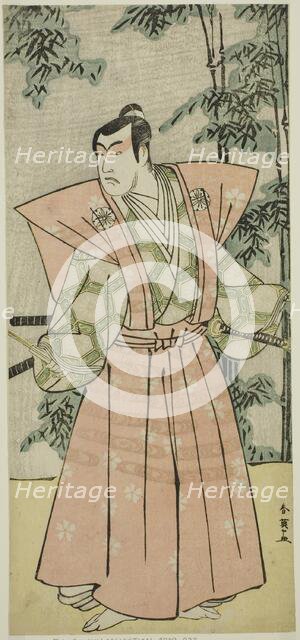 The Actor Matsumoto Koshiro IV as Hatakeyama Shigetada Disguised as Honjo..., c. 1789. Creator: Katsukawa Shun'ei.