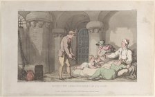 Domestic Arrangements in Prison, from "The Vicar of Wakefield", May 1, 1817., May 1, 1817. Creator: Thomas Rowlandson.