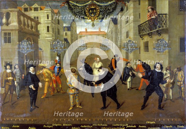 'Farceurs', 1670. Artist: Anon