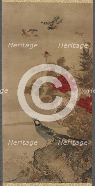 Birds and flowers, Edo period, 18th century. Creator: Unknown.