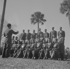Bethune-Cookman College. Student choir singing on the campus, Daytona Beach, Florida, 1943. Creator: Gordon Parks.