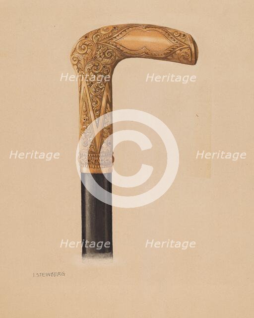 Cane Head, 1935/1942. Creator: Isidore Steinberg.