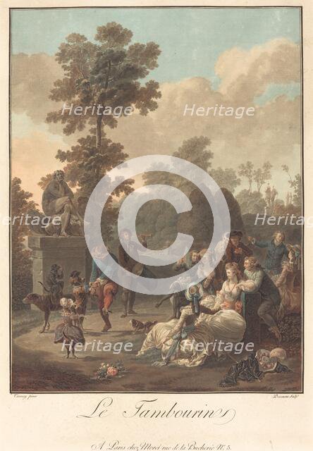 Le Tambourin, c. 1789. Creator: Charles-Melchior Descourtis.
