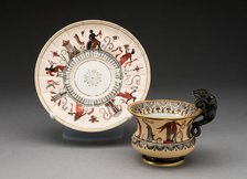 Cup and Saucer, Saint Petersburg, 1825/55. Creator: Russian Imperial Porcelain Factory.