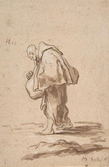 Standing Pilgrim Friar., ca. 1705-20. Creator: Alessandro Magnasco.