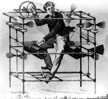 Ayre's aerial machine, 1885. Artist: Unknown