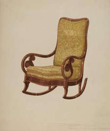 Rocking Chair, 1935/1942. Creator: Edward A Darby.