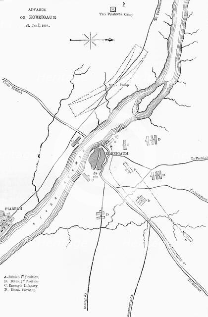 'Plan of the Advance on Koreigaum', c1891. Creator: James Grant.