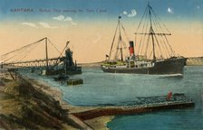 'Kantara - British Ship passing the Suez Canal', c1918-c1939. Creator: Unknown.