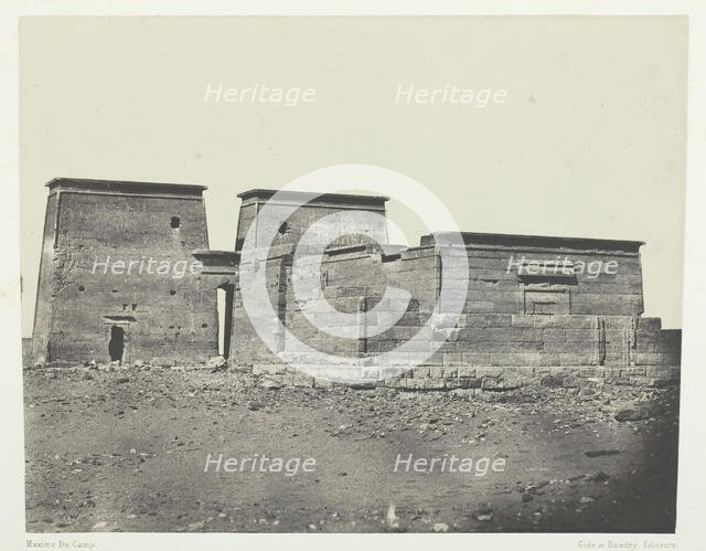 Temple De Dakkeh (Ancienne Pselcis); Nubie, 1849/51, printed 1852. Creator: Maxime du Camp.