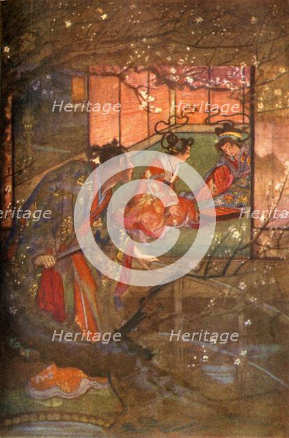 'Kato Sayemon in his Palace of the Shogun Ashikaga', 1912. Creator: Evelyn Paul.