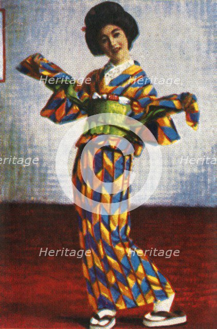 Japanese Geisha dancer, c1928. Creator: Unknown.
