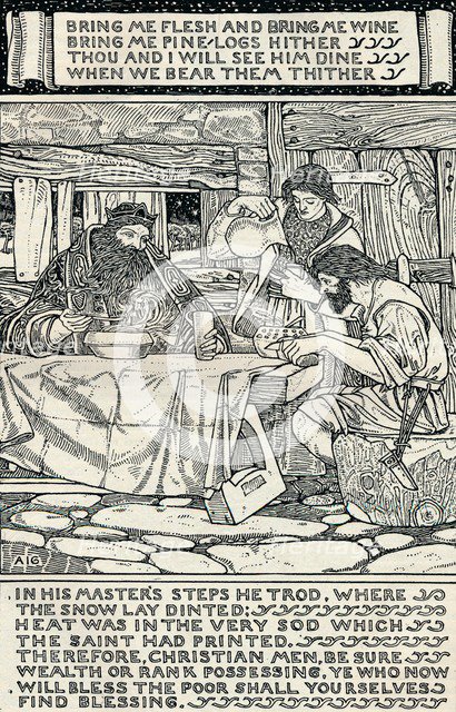 'Good King Wenceslas', 1895. Artist: Arthur Joseph Gaskin.