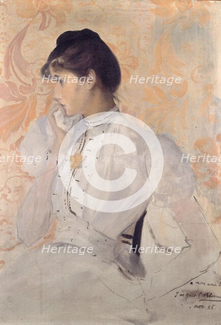 Portrait thought to be of Henriette Chabot, 1886. Creator: Jacques Emile Blanche.