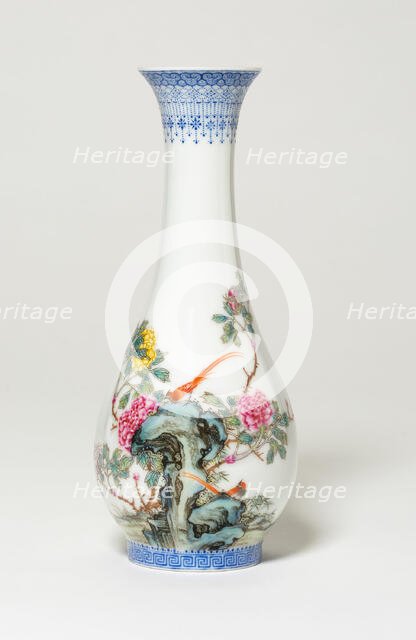 Famille-Rose Vase, first half of 20th century. Creator: Unknown.