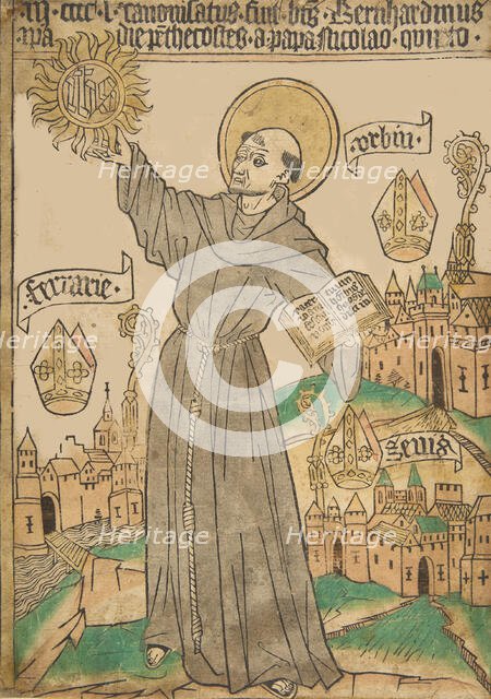 Saint Bernardino of Siena, ca. 1465., ca. 1465. Creator: Anon.