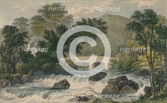 'Shaugh Bridge, Bickleigh Vale, Devonshire', 1829.  Artist: MJ Starling.