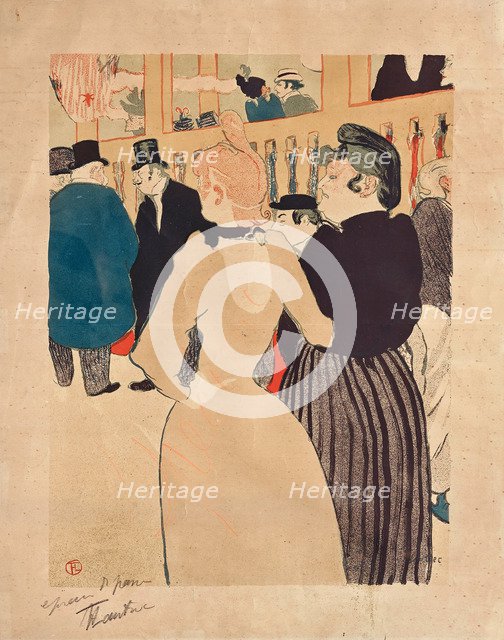 At the Moulin Rouge, La Goulue and her Sister (Au Moulin Rouge, La Goulue et sa sœur), 1892.