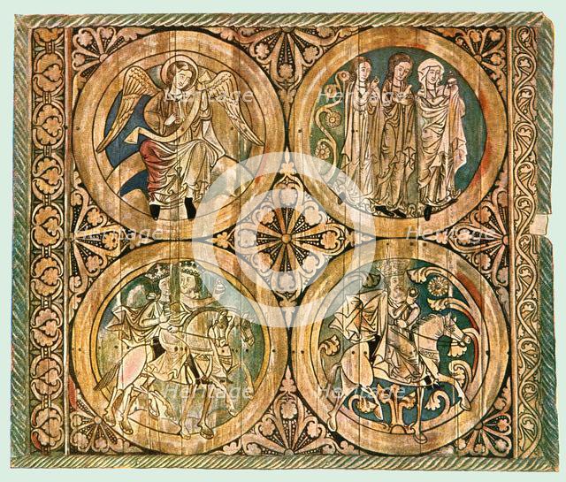 Painted wooden ceiling, Dädesjö Old Church, Småland, Sweden, (1928). Creator: Unknown.