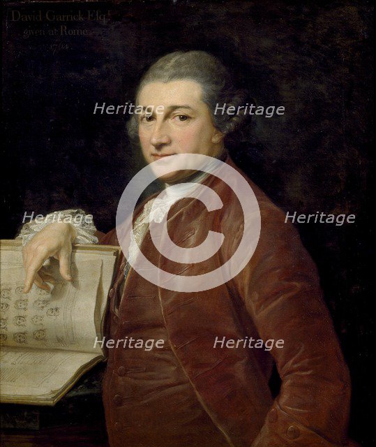 David Garrick, 1764. Artist: Pompeo Batoni.