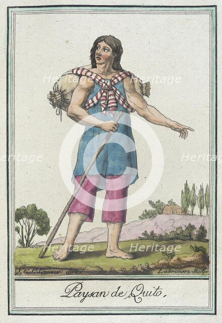 Costumes de Différents Pays, 'Paysan de Quito', c1797. Creators: Jacques Grasset de Saint-Sauveur, LF Labrousse.
