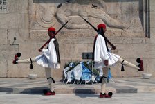 Parliament and Changing of the Guard, Athens, Greece, 2003. Creator: Ethel Davies.