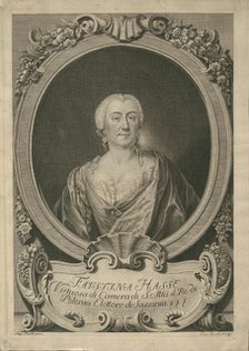 Portrait of the Singer Faustina Hasse, neé Bordoni (1697-1781), c. 1750. Creator: Zucchi, Lorenzo (1704-1779).