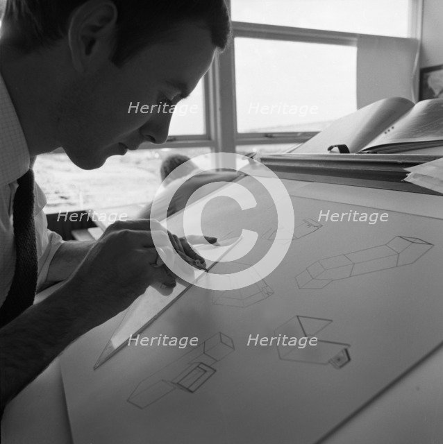 Graphic designers at work, Mexborough, South Yorkshire, 1968.  Artist: Michael Walters