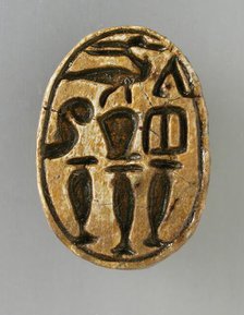Scarab with Protective Inscription (image 2 of 2), 18th-26th Dynasty (1569-525 BCE). Creator: Unknown.